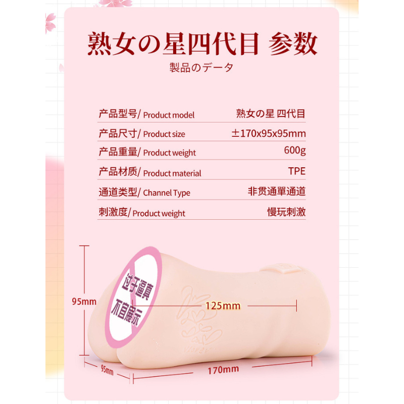 NPG Mature Star 4th Generation Sayama AI Hip & Vagina Masturbator NPG熟女女优第四代佐山爱阴臀倒模飞机杯