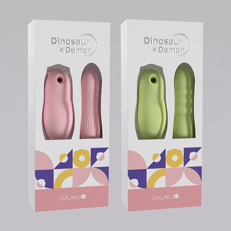 Galaku Little Little Dinasour Thrusting Suction Heating Machine Vibrator For Her