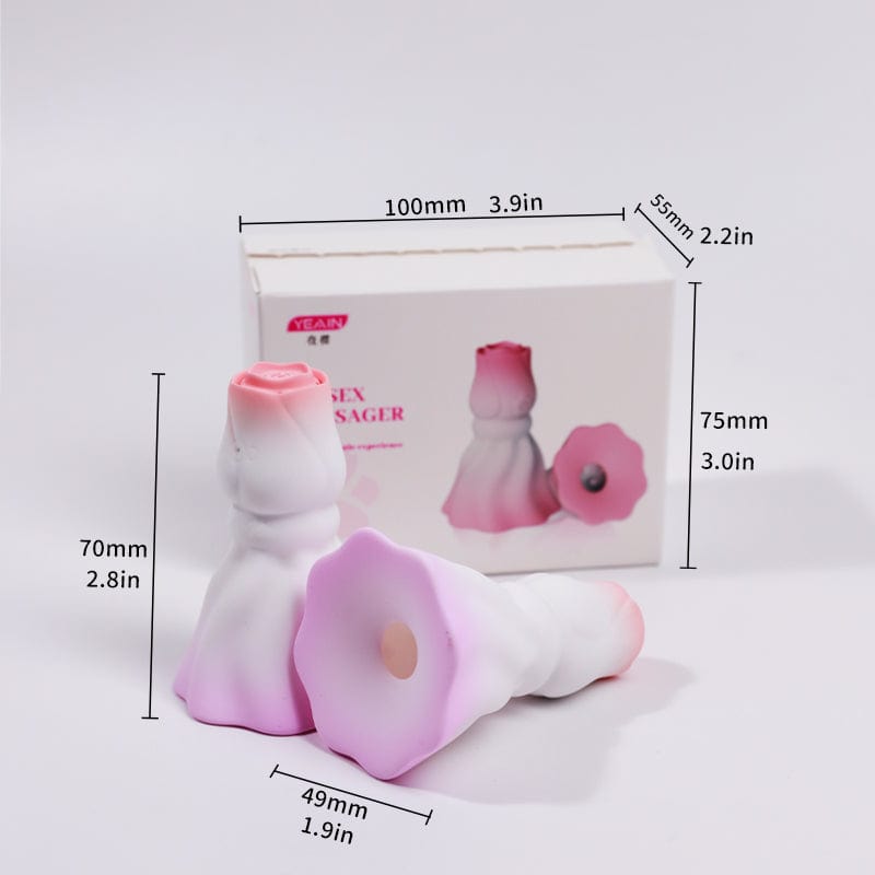 Yeain Stimulating Nipple Vibrator, Manual Suction Teasing Rose-Shaped Adult Pleasure Toy