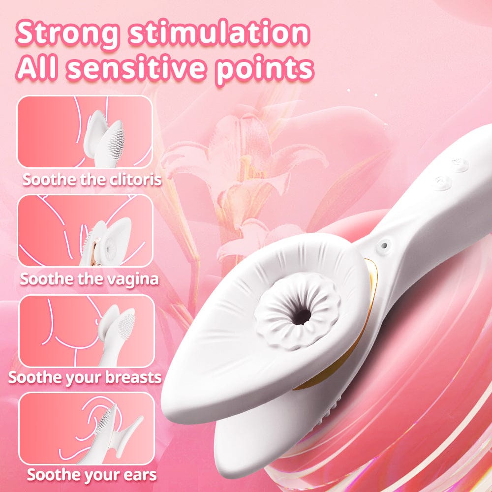 Yeain Fragrance Kiss Vacuum Suction Vibrator – Women's Adult Intimate Pleasure Toy 夜樱跨境抚香花真空吮吸震动成人情调趣玩具自慰器女用情性趣