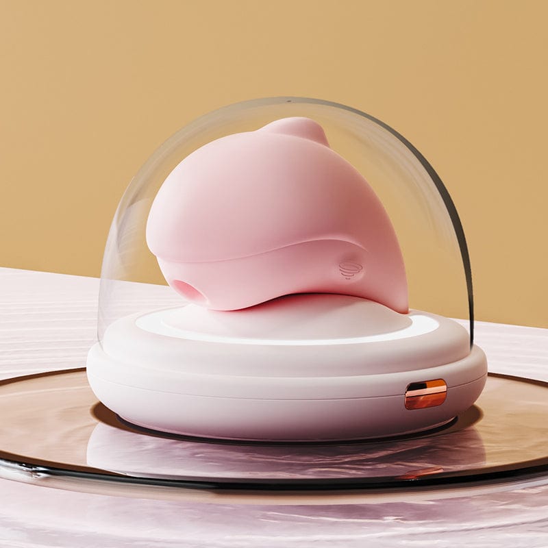Galaku Touch Pink Dolphin UV BOX with Heating Sucking Strong Vibrator For Her