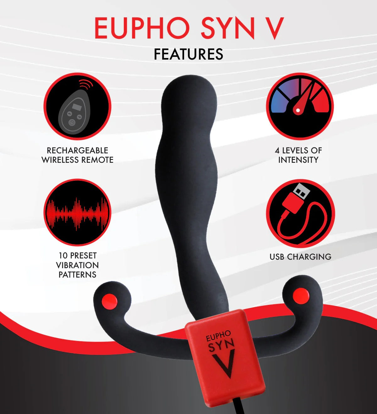 Aneros Eupho Syn V Trident Prostate Massager 前列腺按摩器 优雅设计,微妙律动,唤醒深层愉悦