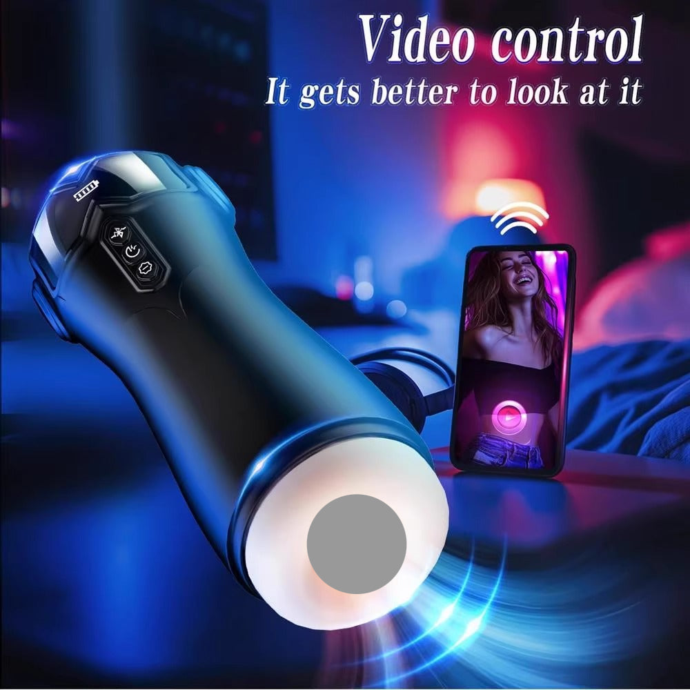 Catwoman Male Masturbator – Bluetooth Version, Intelligent Fully Automatic Suction, Vibration, Voice, and Hands-Free Function 猫女飞机杯智能全自动吮吸震动发音蓝牙免提男性