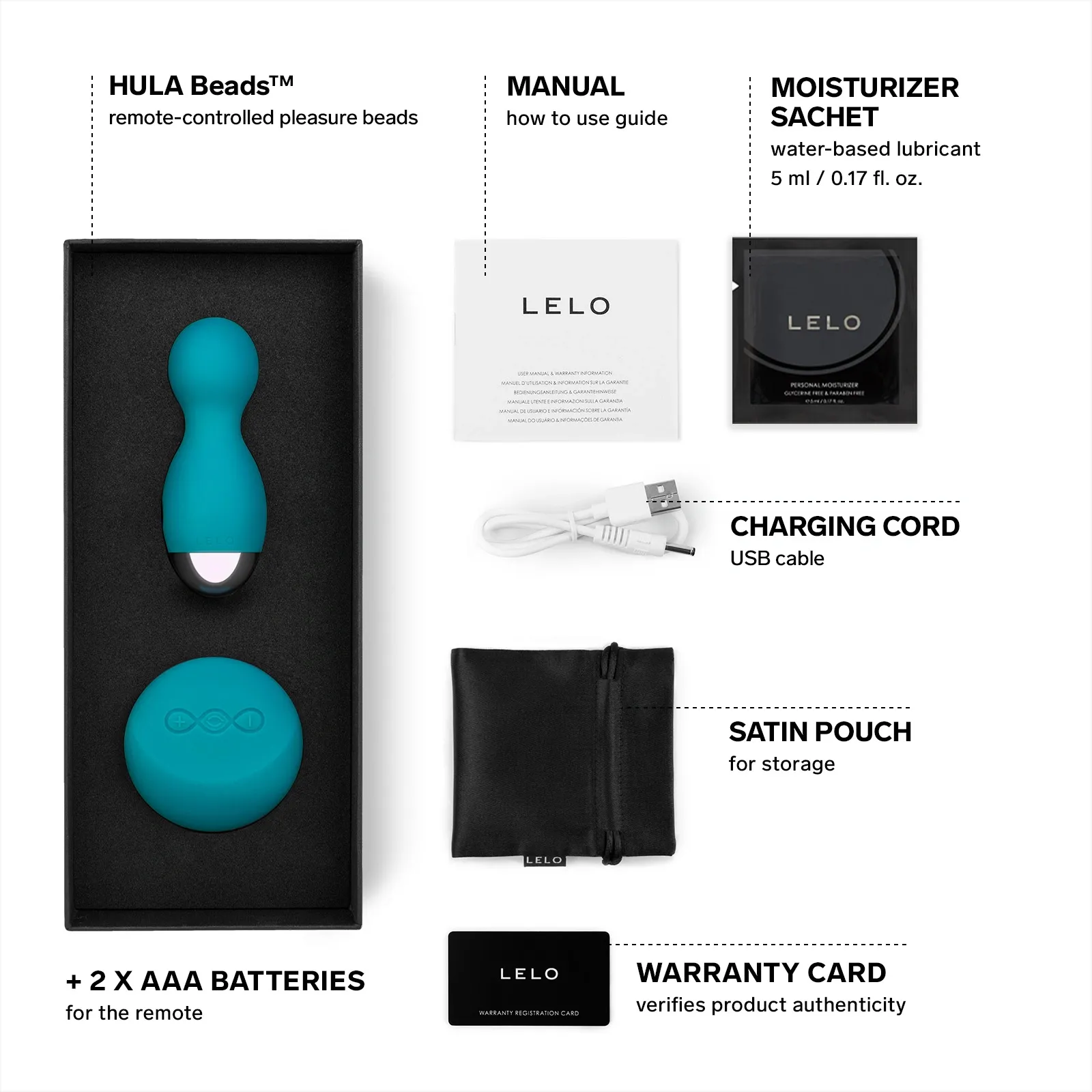 Lelo Hula Beads in Ocean Blue and Deep Rose ้ๆงๅฟซๆ้ฐ้็ๆฌ็ฆ็