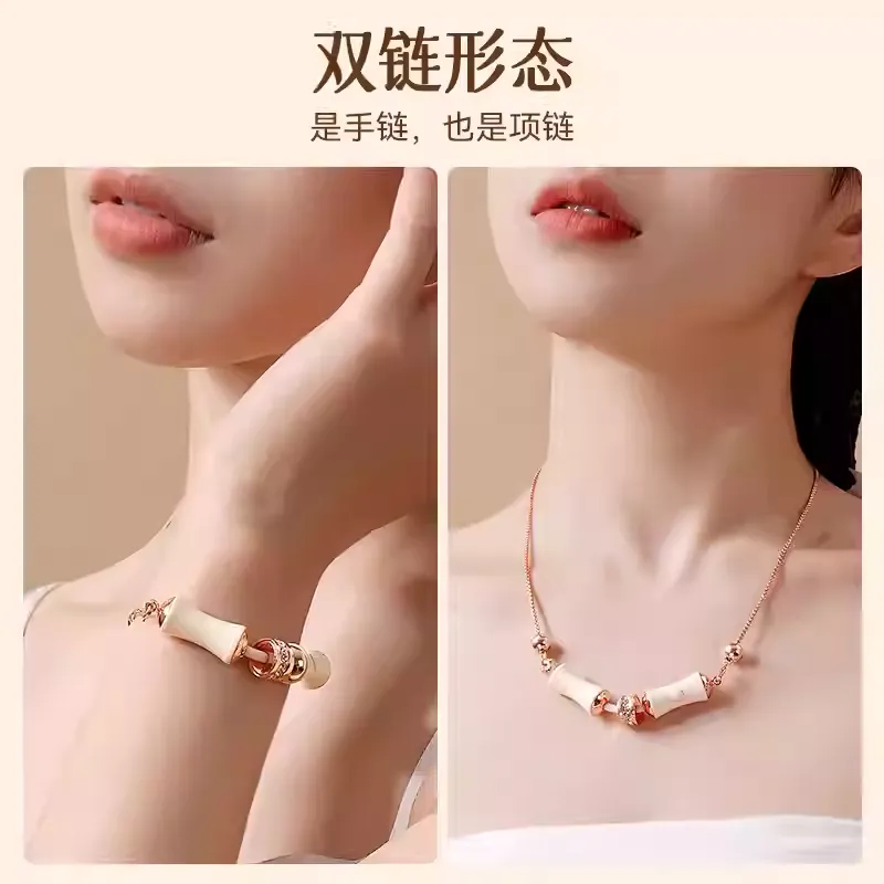 SVAKOM Bamboo Pendant Mini Vibe Self Necklace Jumper Egg Female Vibrator 竹子项链竹节手链竹子项链电动玩具