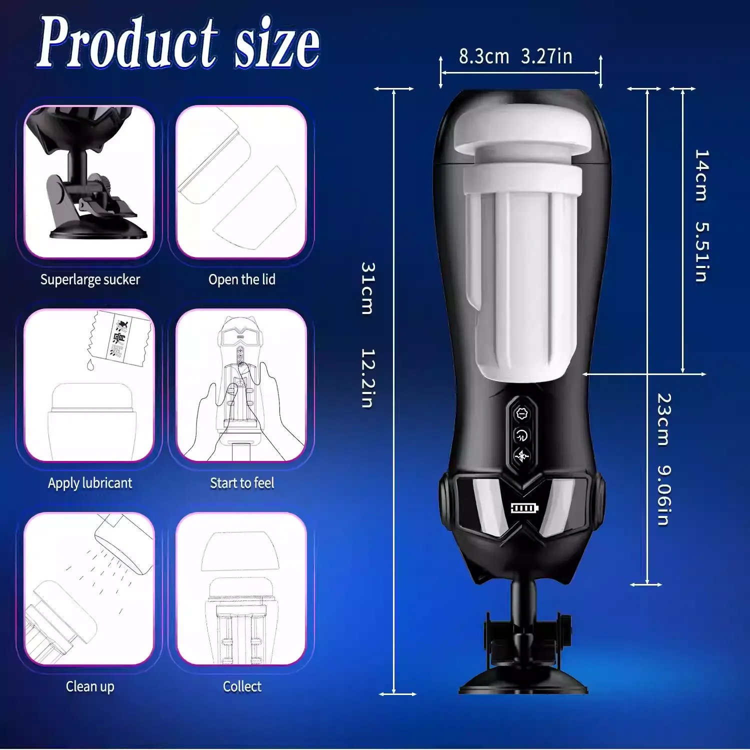 Catwoman Male Masturbator – Bluetooth Version, Intelligent Fully Automatic Suction, Vibration, Voice, and Hands-Free Function 猫女飞机杯智能全自动吮吸震动发音蓝牙免提男性