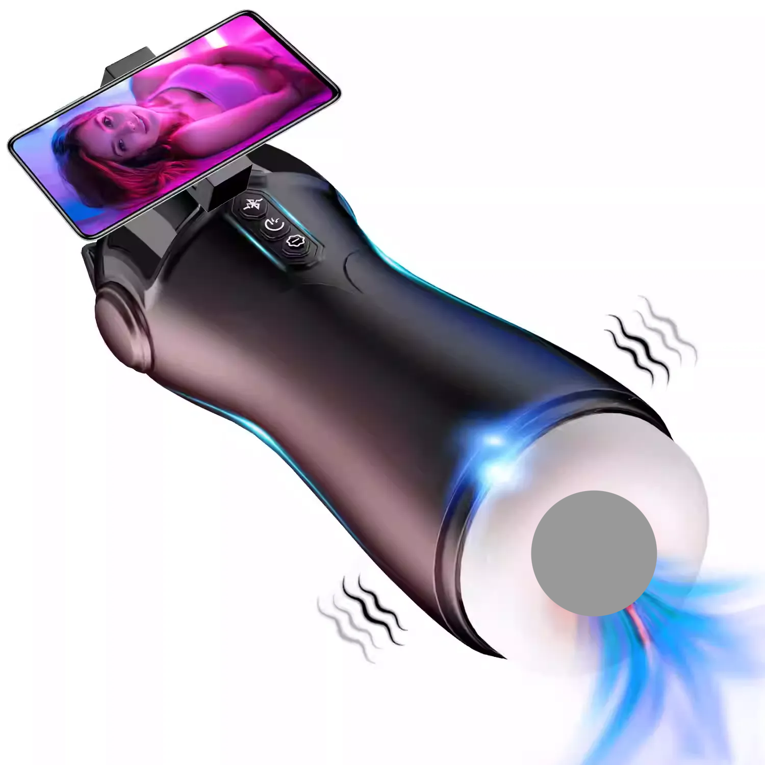Catwoman Male Masturbator – Bluetooth Version, Intelligent Fully Automatic Suction, Vibration, Voice, and Hands-Free Function 猫女飞机杯智能全自动吮吸震动发音蓝牙免提男性