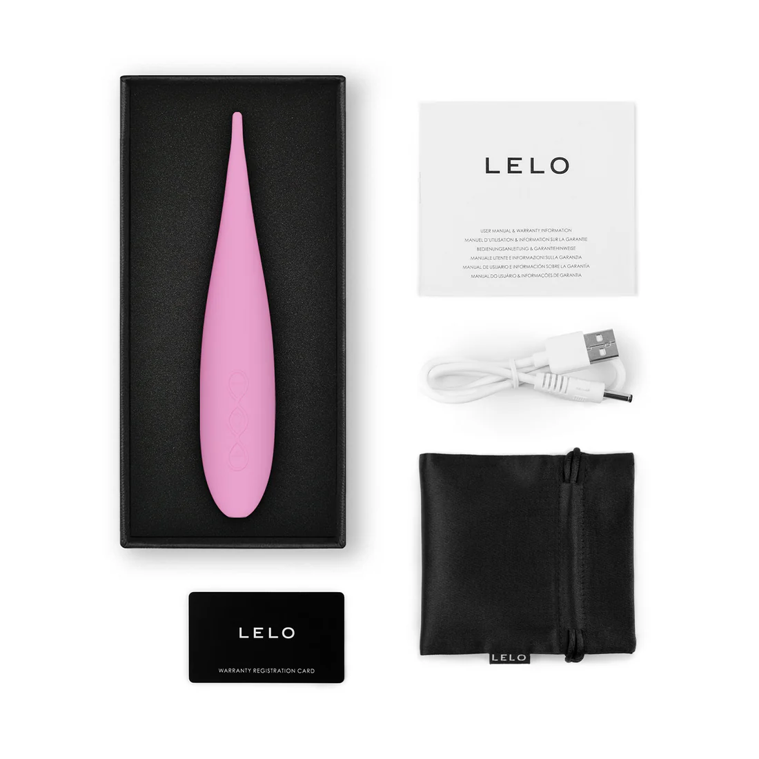 Lelo - Dot Travel Rechargeable Clitoral Pinpoint Vibrator Purple and Pink