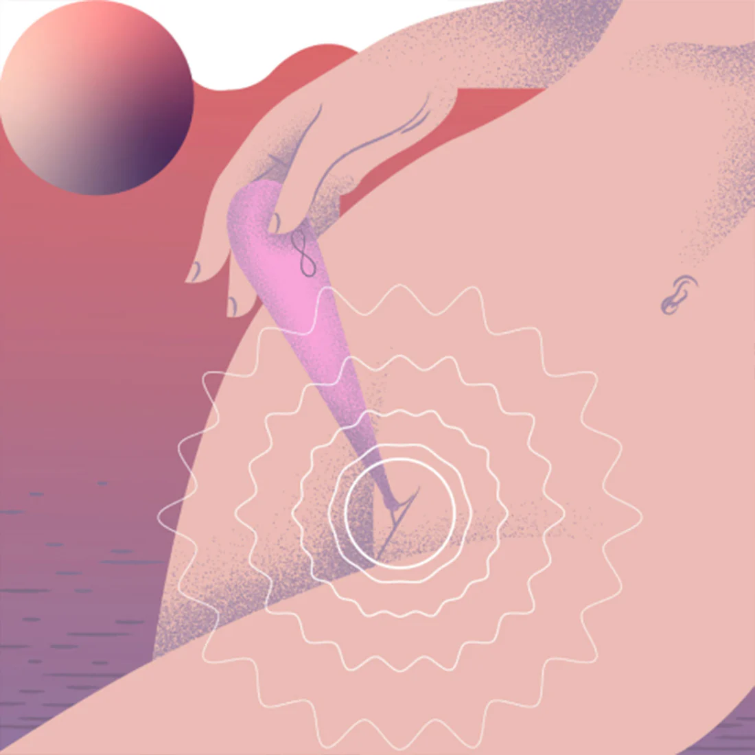 Lelo - Dot Travel Rechargeable Clitoral Pinpoint Vibrator Purple and Pink