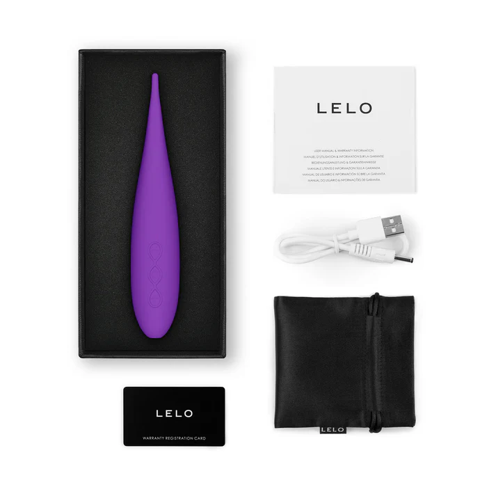 Lelo - Dot Travel Rechargeable Clitoral Pinpoint Vibrator Purple and Pink