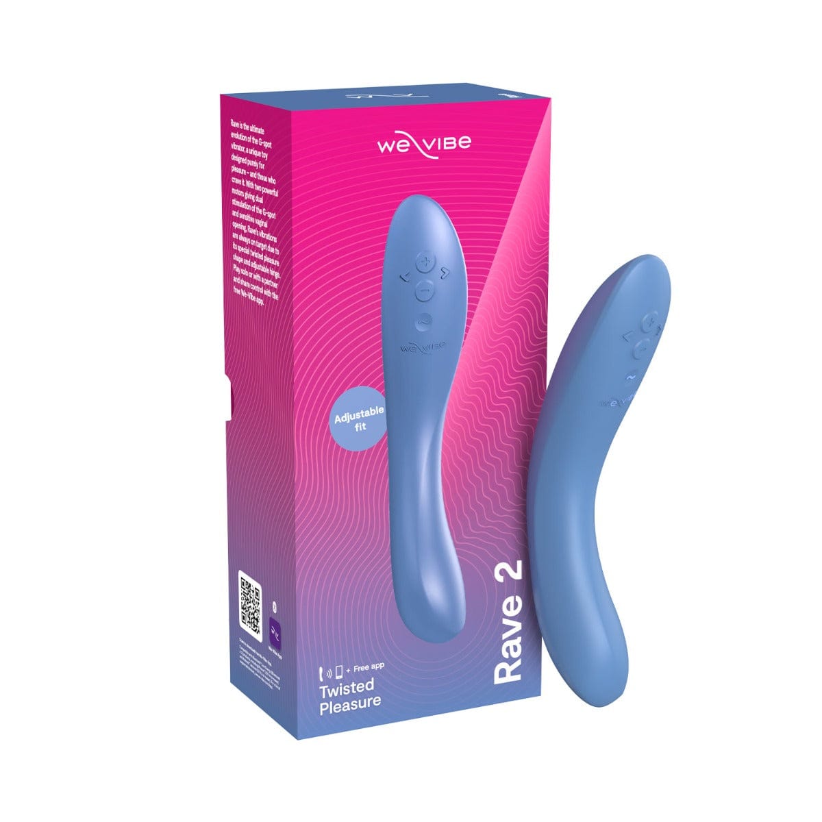 We-Vibe - Rave 2 App-Controlled Silicone G-Spot Vibrator Muted Blue