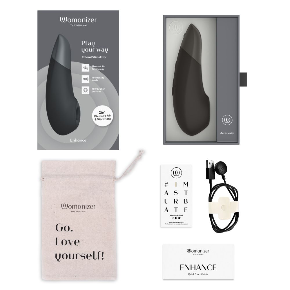 Womanizer Enhance 2-in-1 Clitoral Stimulator with Pleasure Air & Vibrations 双效阴蒂刺激器(气动吸吮 + 振动)