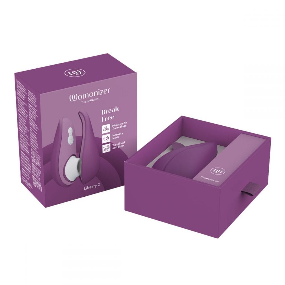 Womanizer - Liberty 2 可充电阴蒂刺激器,采用 Pleasure Air 技术 紫色