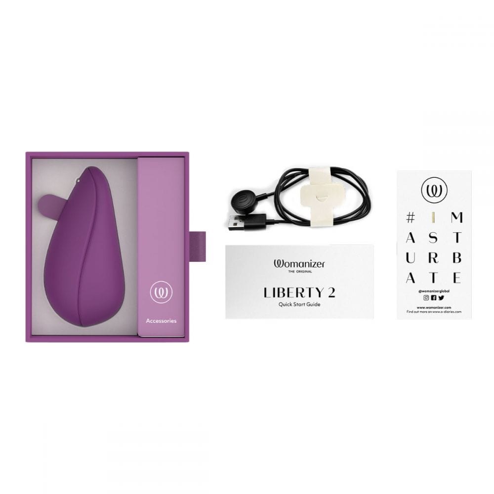 Womanizer - Liberty 2 可充电阴蒂刺激器,采用 Pleasure Air 技术 紫色