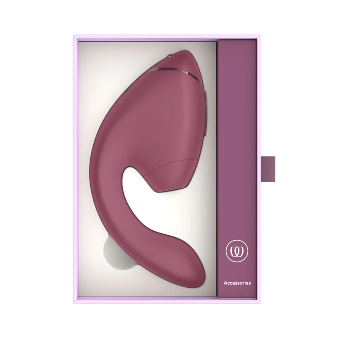 Womanizer - Next Duo Dual Stimulator with Pleasure Air Dark Purple and Dusky Pink
