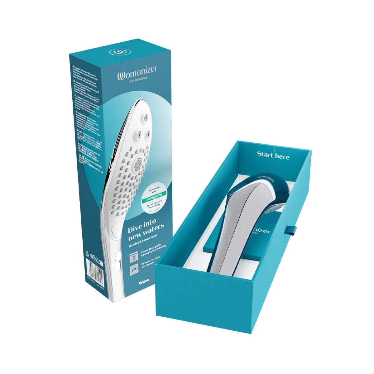 Womanizer - Wave 2 合 1 快感刺激淋浴头阴蒂按摩器镀铬