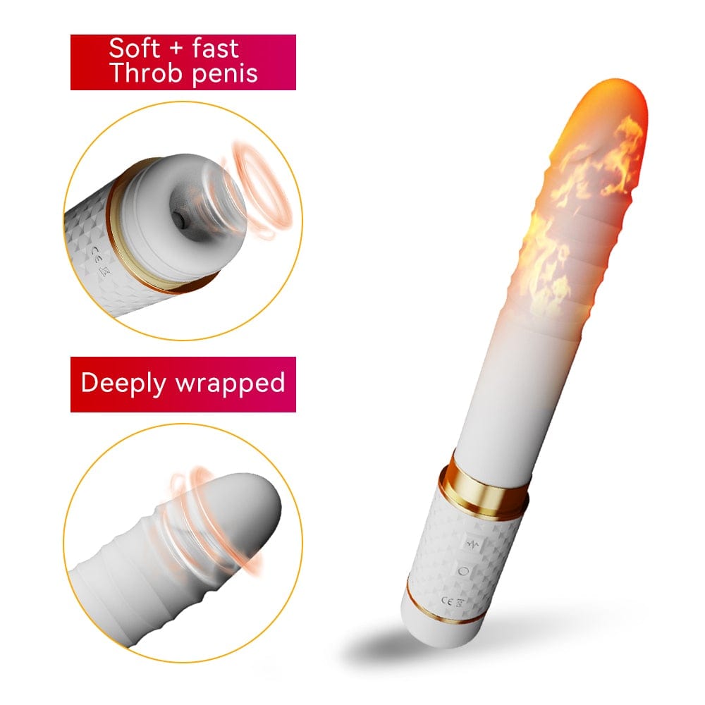 Yeain Pleasure II 便携式带加热功能的假阳具和吸力振动器防水