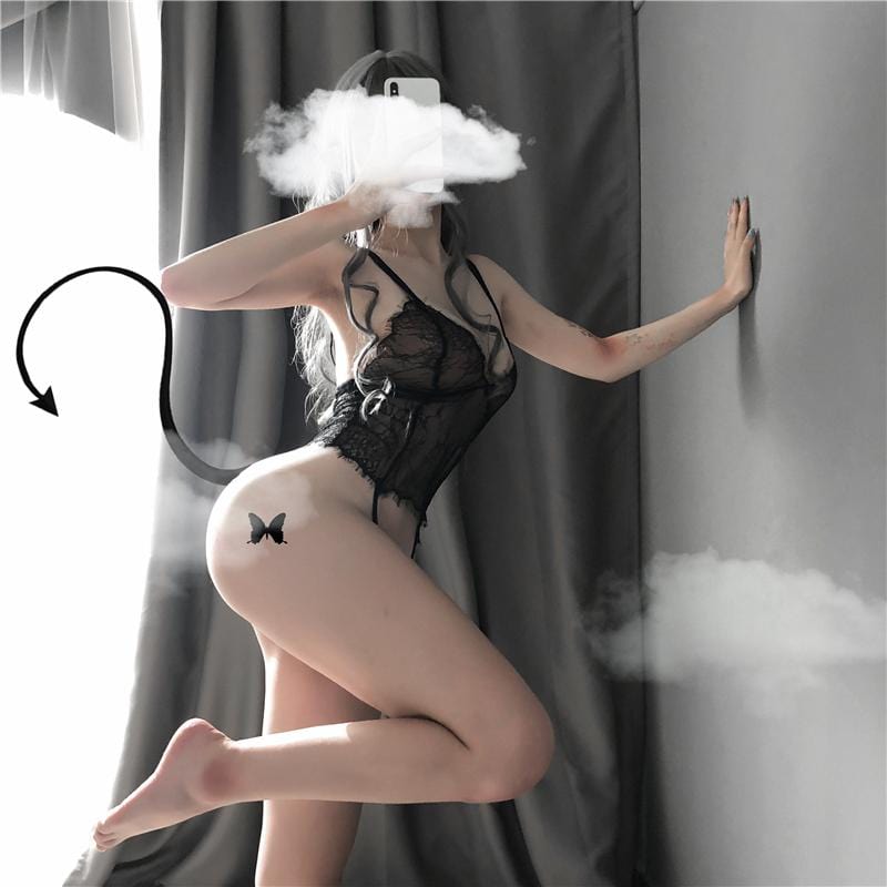 Sexy Lingerie Sexy Deep V Lace Bodysuit One Piece Teddy for Her YIYUE 8011