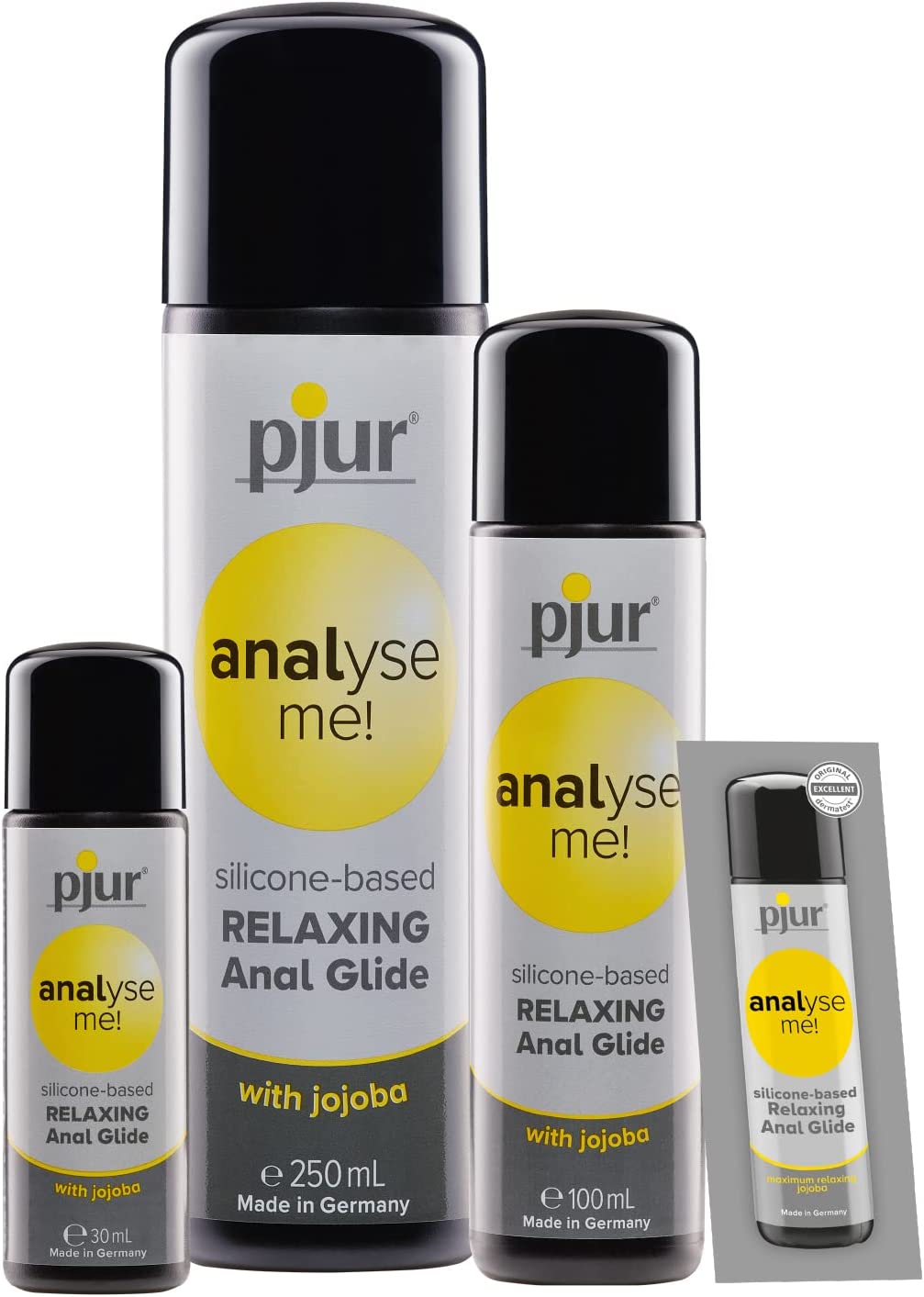 Pjur 分析我! Relaxing - 用于舒适肛交的硅基个人润滑剂 - 超长润滑(100 毫升)