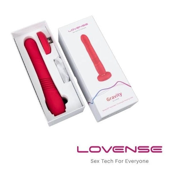 Lovense Gravity App controlled, automatic thrusting & vibrating dildo