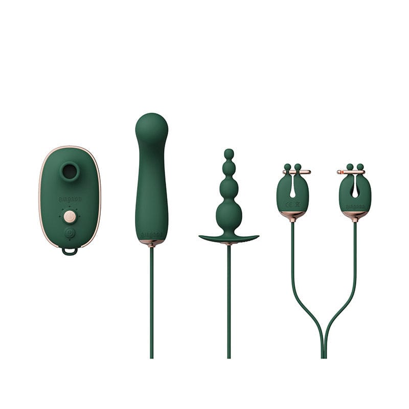 Qing Nan 4 Dalam 1 Penggetar Sedutan + G spot Vibrator + Klip puting + Penggetar Belakang