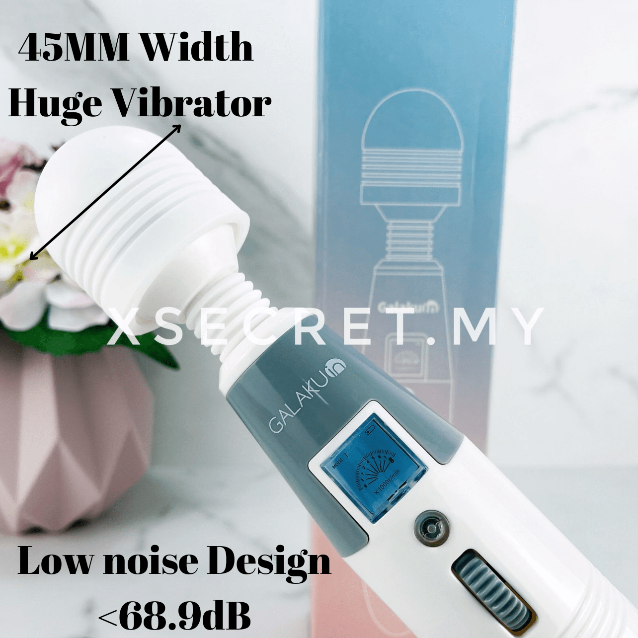Galaku From Japan Mini Strong AV Massager For Her with LCD Screen
