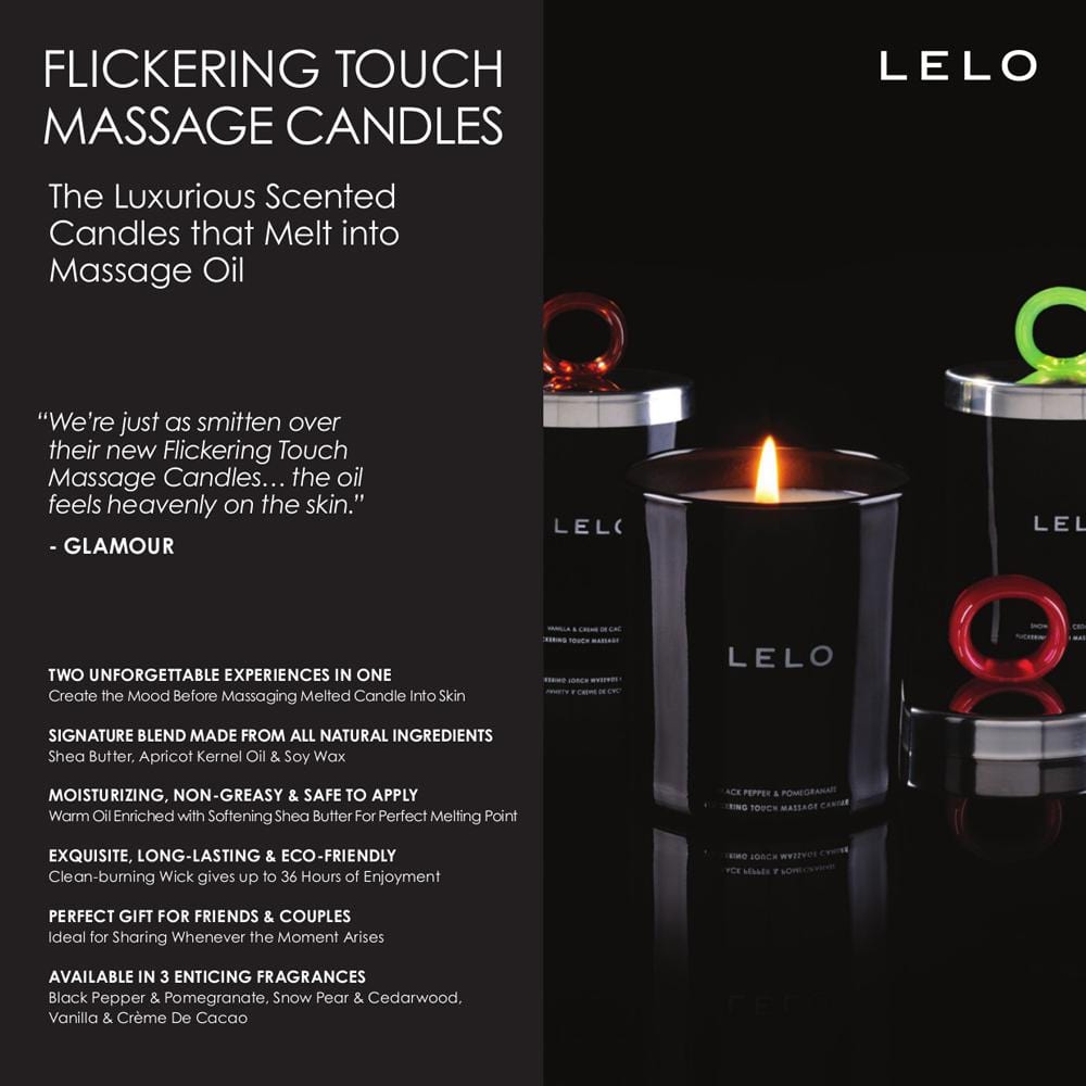 Lelo - Urut Sentuhan Berkelip-kelip Lilin Lada Hitam Dan Delima