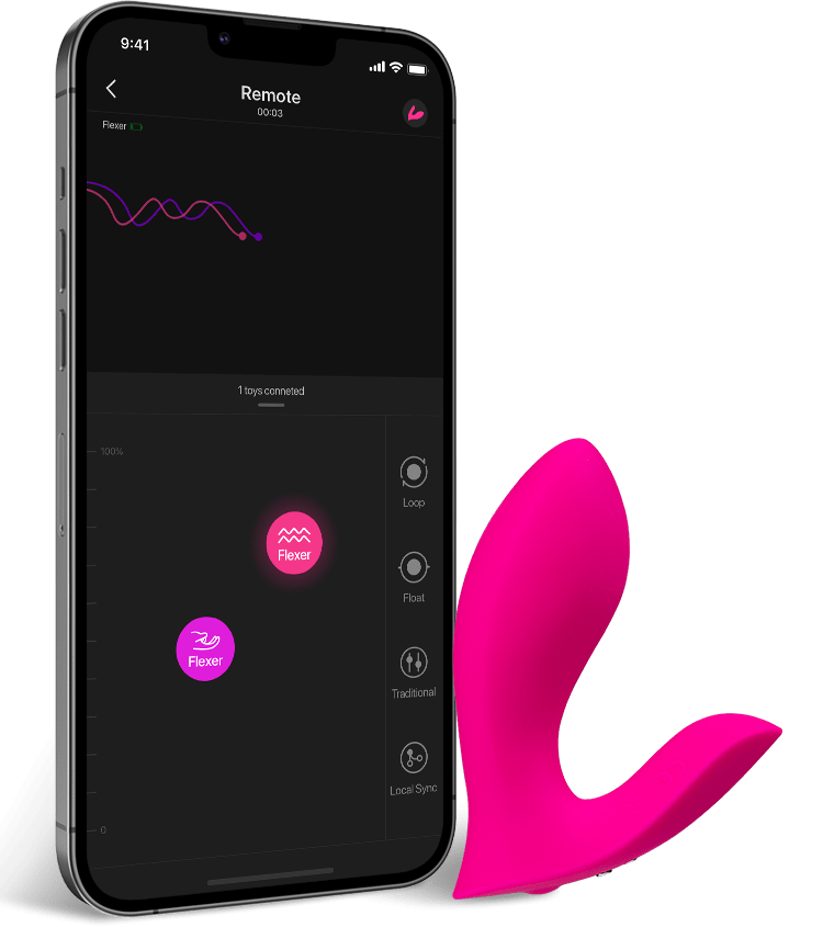 Lovense Flexer Bluetooth Insertable Dual Panty Vibrator