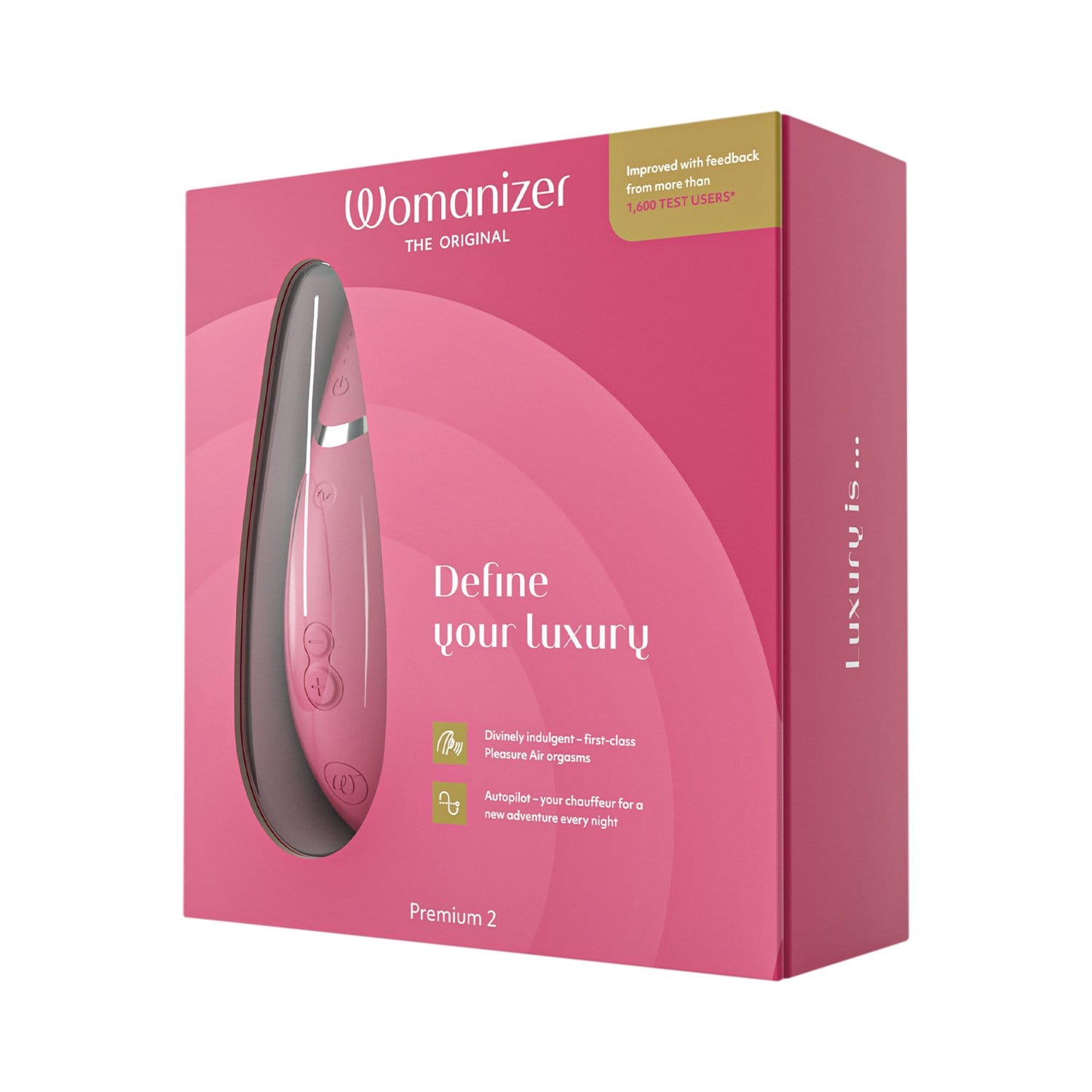 Womanizer - 优质 2 硅胶可充电阴蒂刺激器 5 种颜色