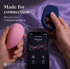 Kiiroo - Luxus App-Controlled Clit Massager Cock Ring Couple's Massager Set (Pink/Blue)