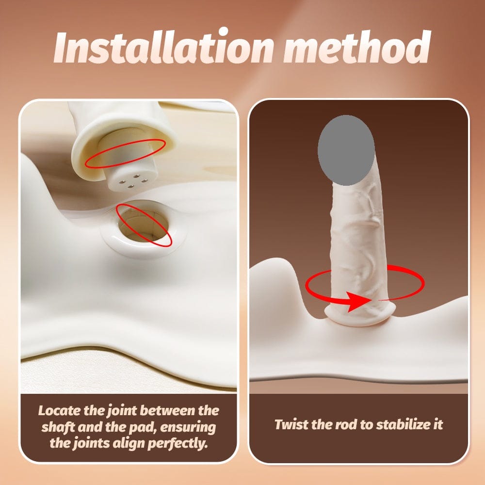 YEAIN APP Remote Control Vibrating Dildo Cushion – Heating, Telescopic & Detachable Design