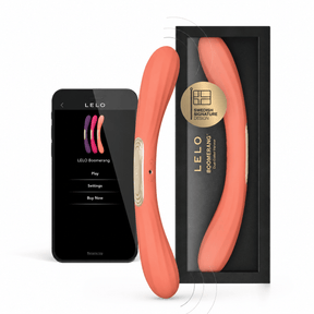 Lelo - Boomerang App-Controlled Dual Ended Vibrator Purple & Coral Red
