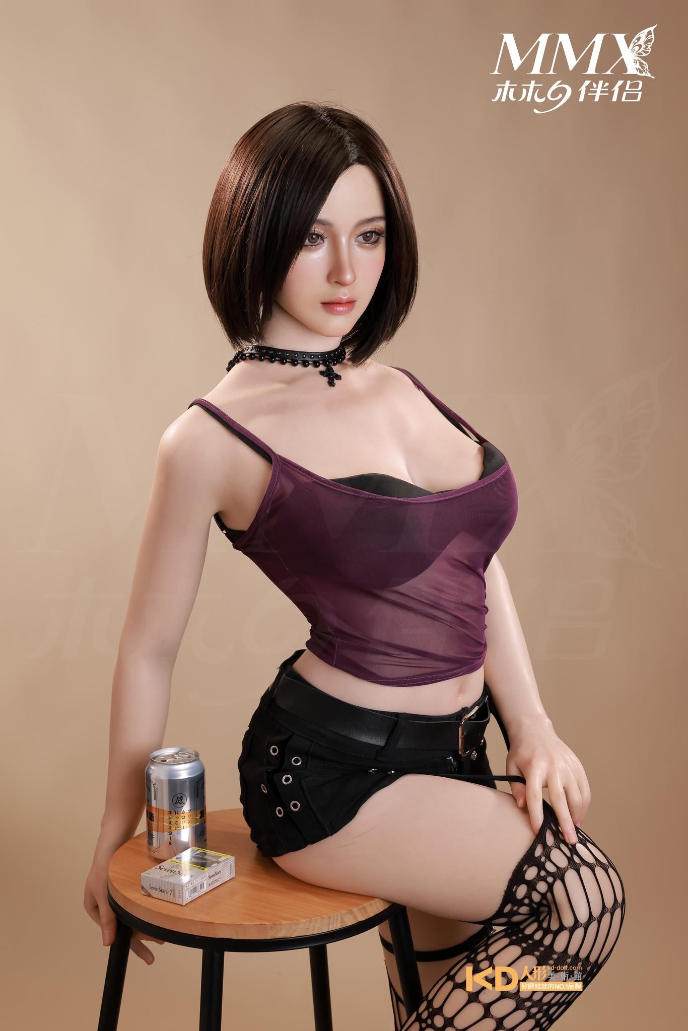 MMX Doll Full  Silicone Companion Doll, 165cm - Type B, Mengqi (with partial skin texture)