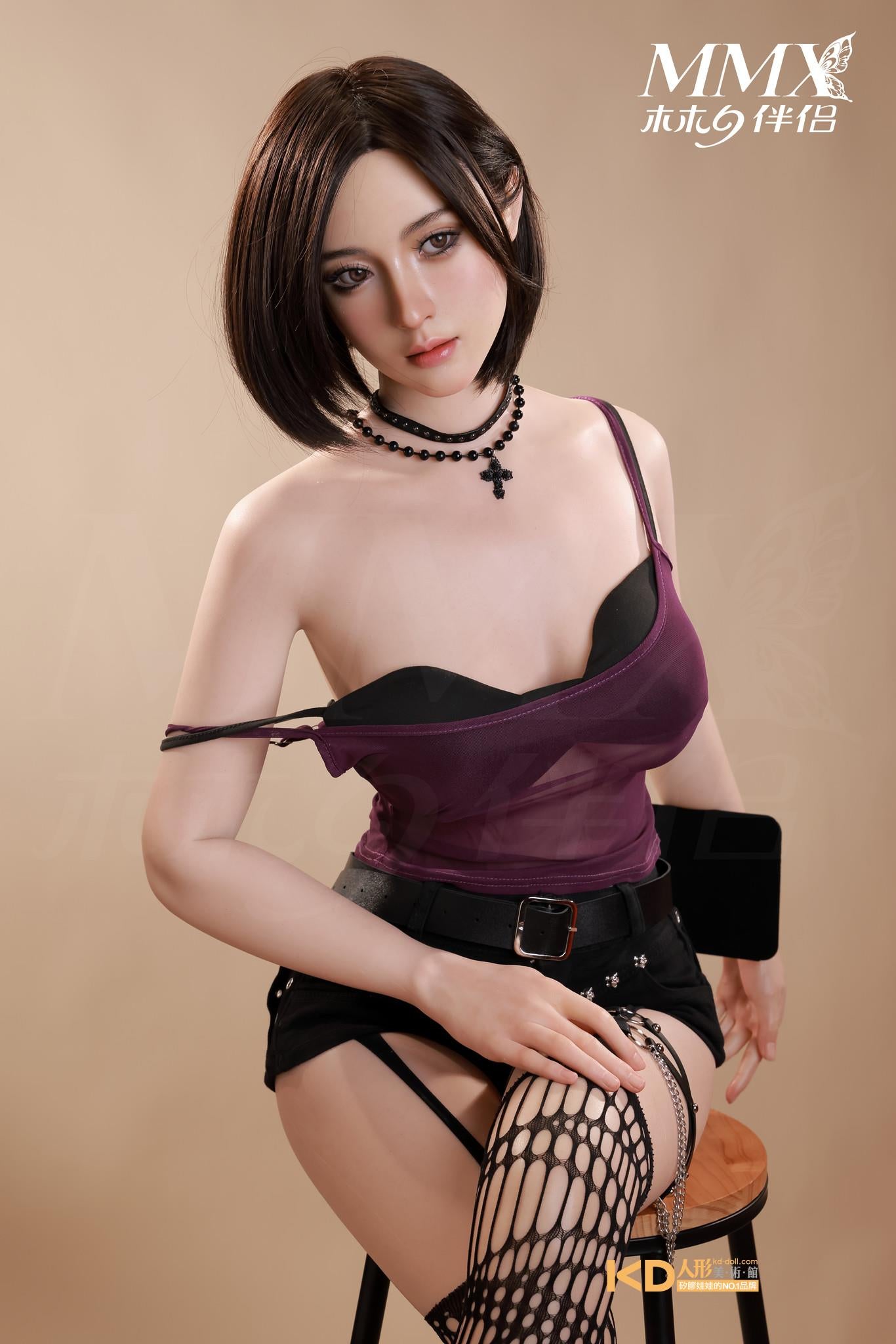 MMX Doll Full  Silicone Companion Doll, 165cm - Type B, Mengqi (with partial skin texture)