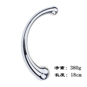 Stainless Steel Wand Dual Tail Anal Plug For Couple Unisex Prostate Massager