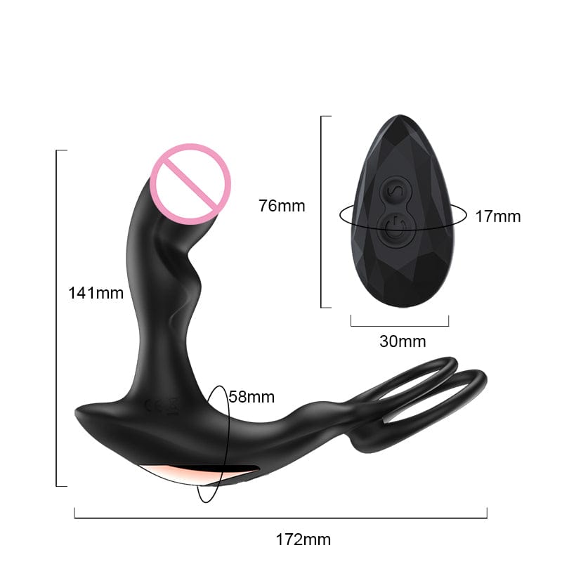Dibe Traci Prostate Massager For Him Love Ring Strong Heating Vibration with Remote