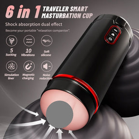 Yeain Traveler 6 IN 1 Male Mastubator Suction Vibration For Him