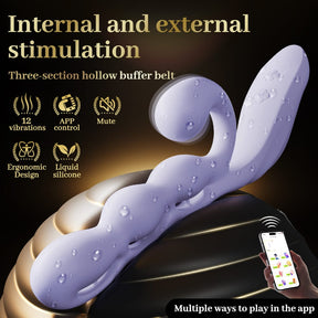 YEAIN Purple Grape App-Control Rabbit Vibrator with G-Spot & Clitoral Stimulation YEAIN 紫葡萄APP智能遥控兔耳震动棒女用