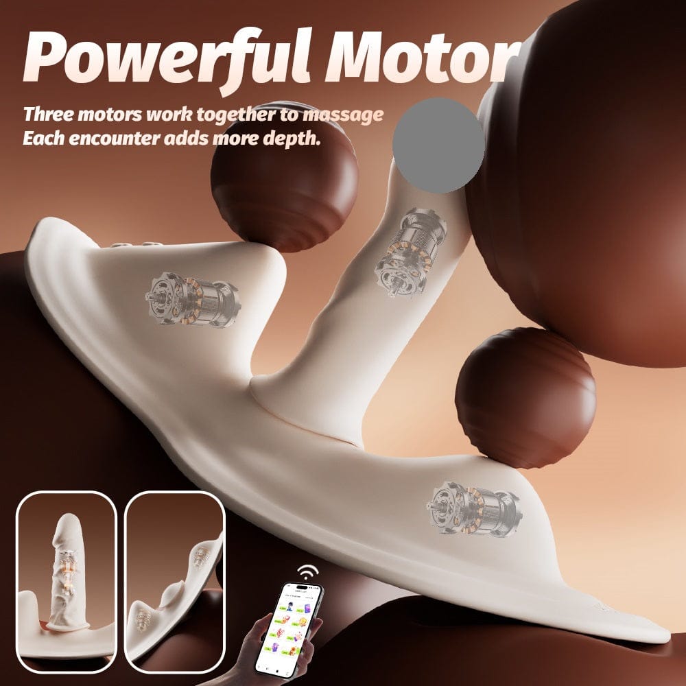 YEAIN APP Remote Control Vibrating Dildo Cushion – Heating, Telescopic & Detachable Design