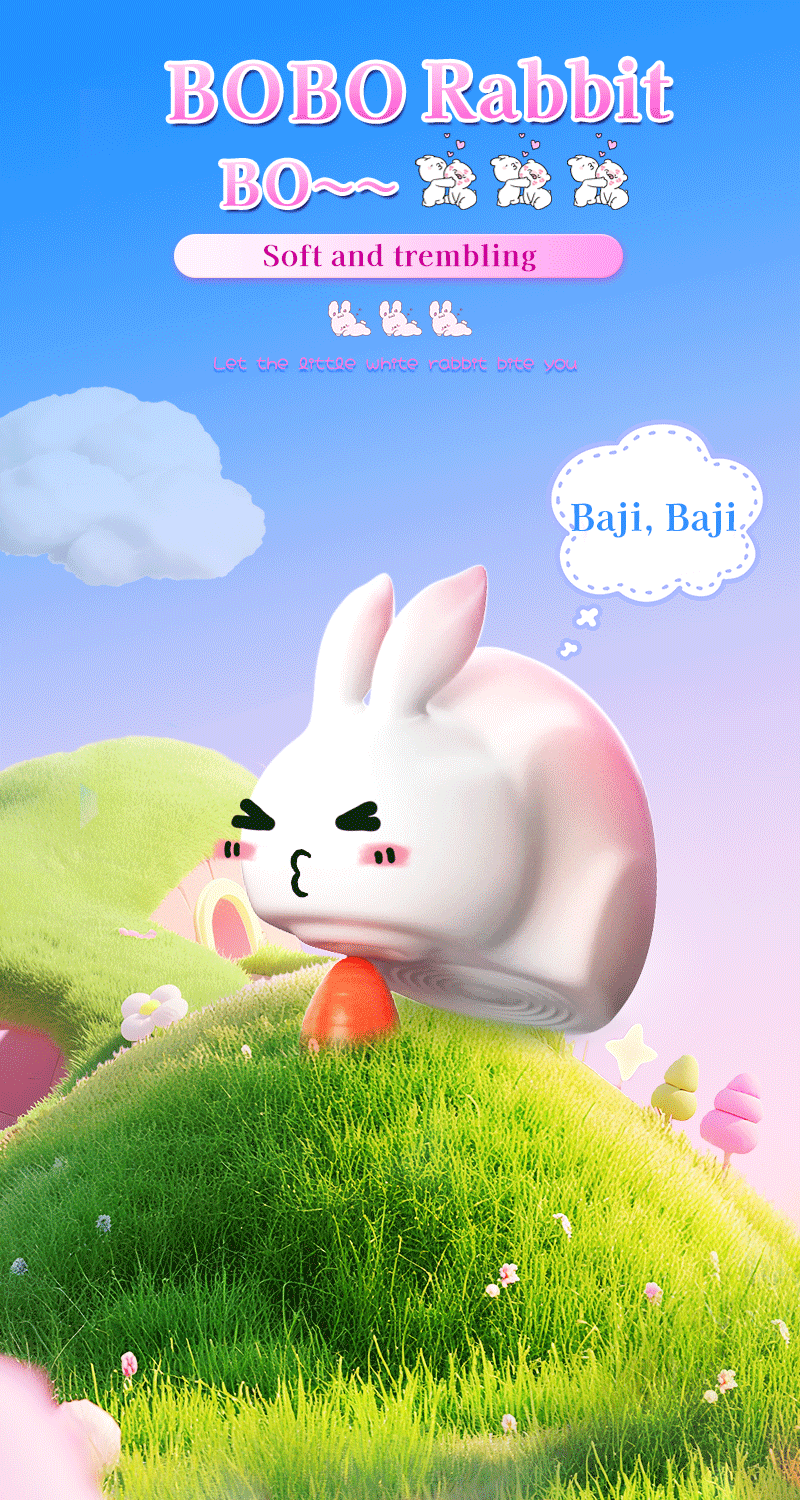 Yeain Bobo Rabbit Suction Vibrating Egg – Women’s Adult Pleasure Toy, Masturbator Device, Vibrating Clitoral Stimulator for Female Orgasm  夜樱啵啵兔 无线吮吸震动蛋 女士按摩器