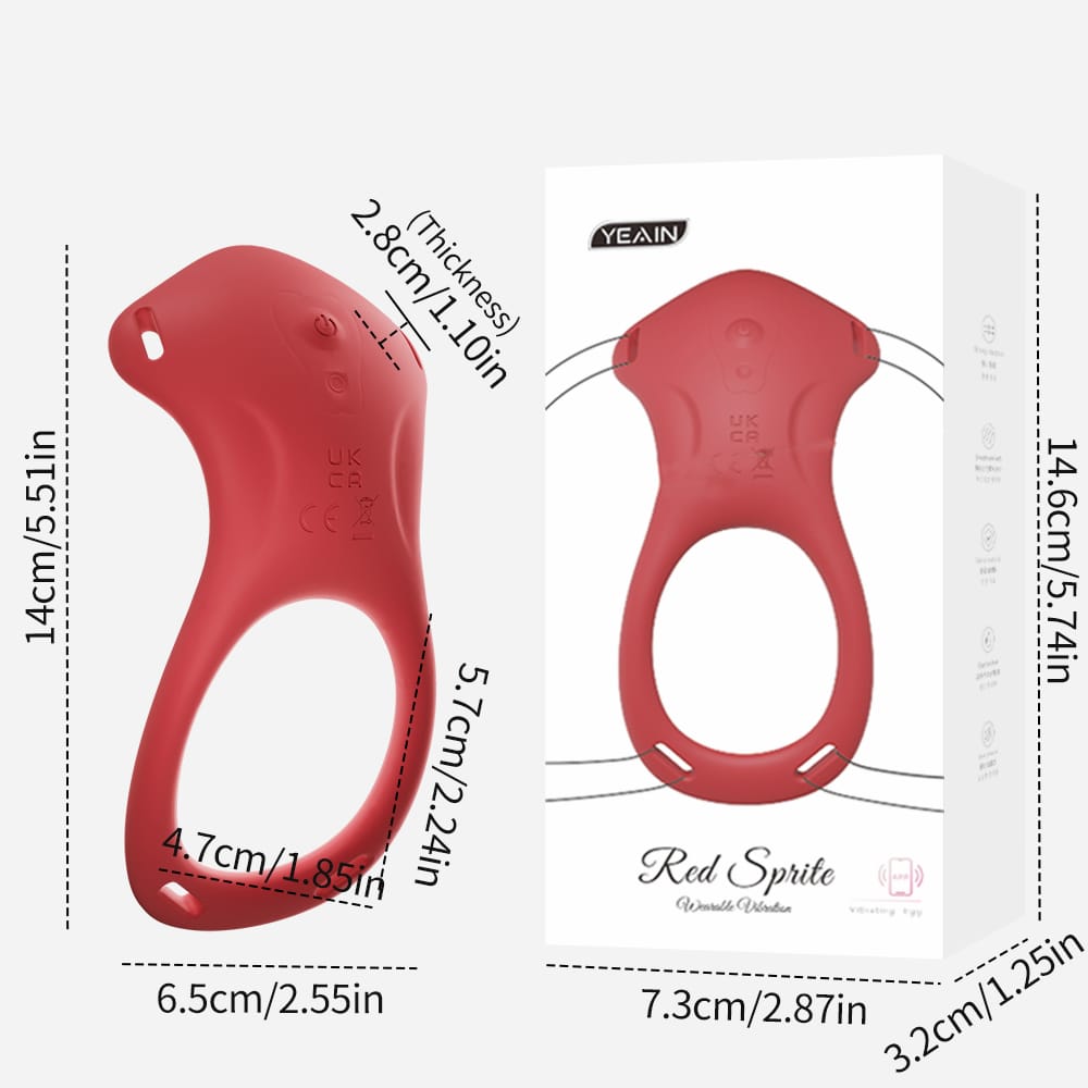YEAIN Red Sprite Wearable Device Wearable Couple App-Control Vibrating Ring  YEAIN红精灵可穿戴情侣款应用程序控制振动环