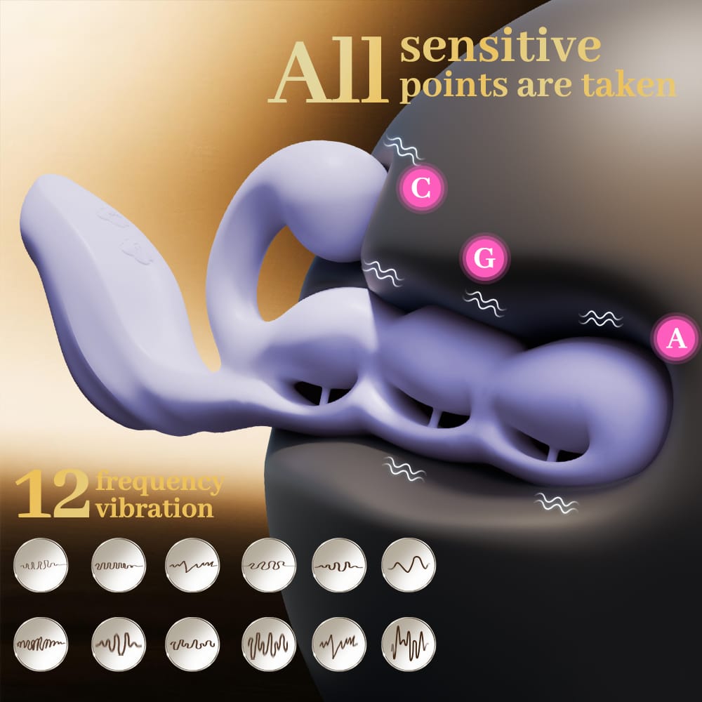 YEAIN Purple Grape App-Control Rabbit Vibrator with G-Spot & Clitoral Stimulation YEAIN 紫葡萄APP智能遥控兔耳震动棒女用