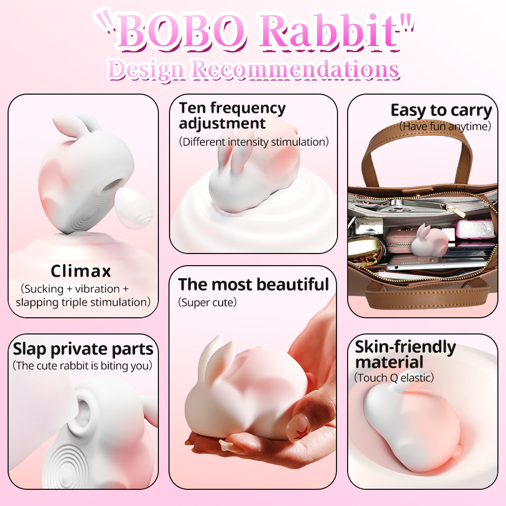 Yeain Bobo Rabbit Suction Vibrating Egg – Women’s Adult Pleasure Toy, Masturbator Device, Vibrating Clitoral Stimulator for Female Orgasm  夜樱啵啵兔 无线吮吸震动蛋 女士按摩器