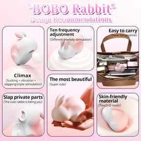 Yeain Bobo Rabbit Suction Vibrating Egg – Women’s Adult Pleasure Toy, Masturbator Device, Vibrating Clitoral Stimulator for Female Orgasm  夜樱啵啵兔 无线吮吸震动蛋 女士按摩器