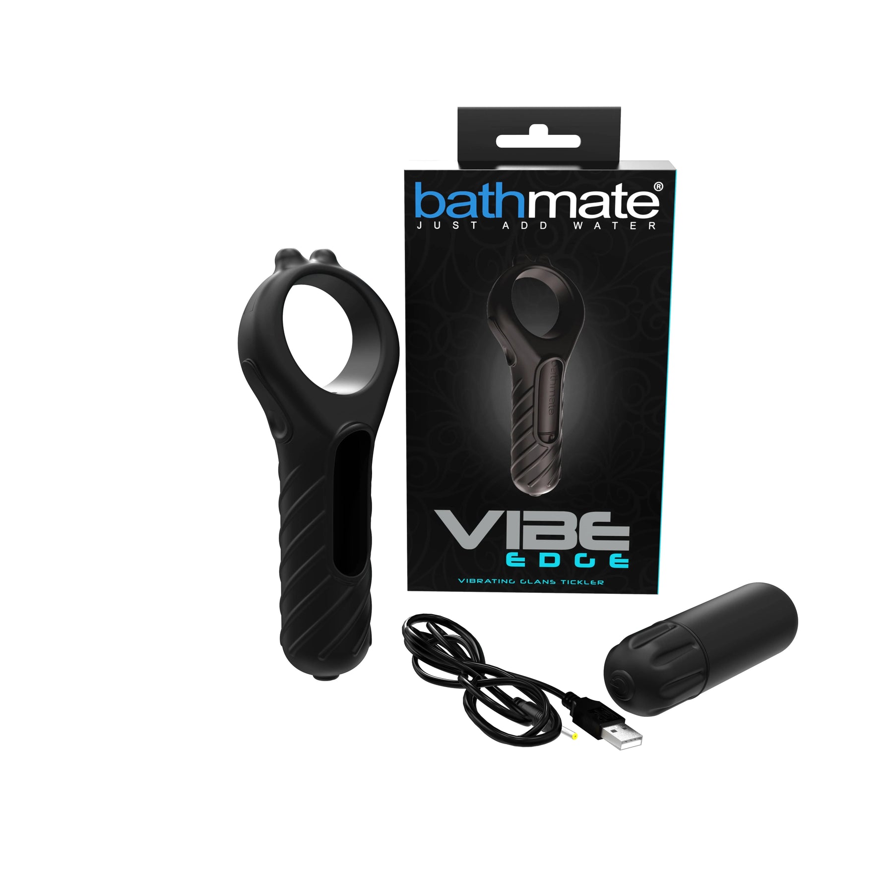 Bathmate - Vibe Edge Vibrating Glans Tickler Masturbator (Black)