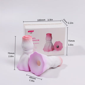 Yeain  Stimulating Nipple Vibrator, Manual Suction Teasing Rose-Shaped Adult Pleasure Toy