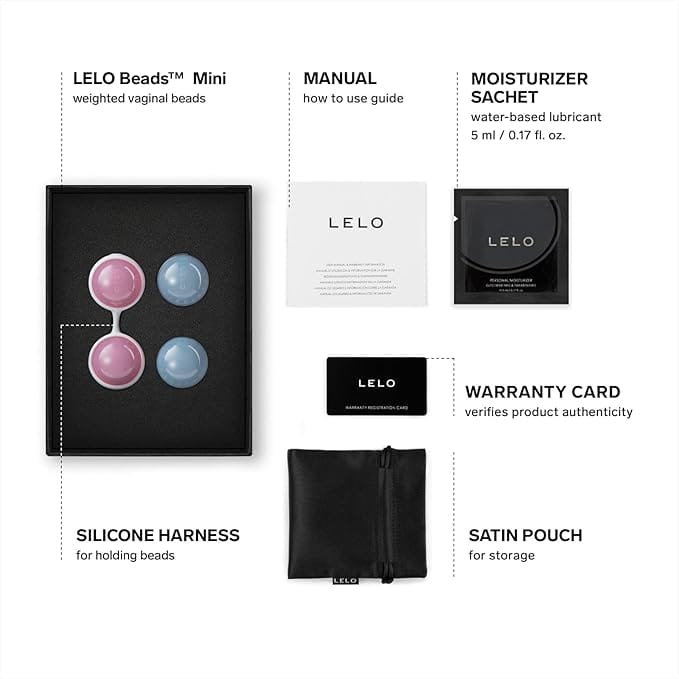 LELO Beads Mini Small Kegel Balls for Woman and for Beginners – Tone your Pelvic Floor with Weighted Balls Kit