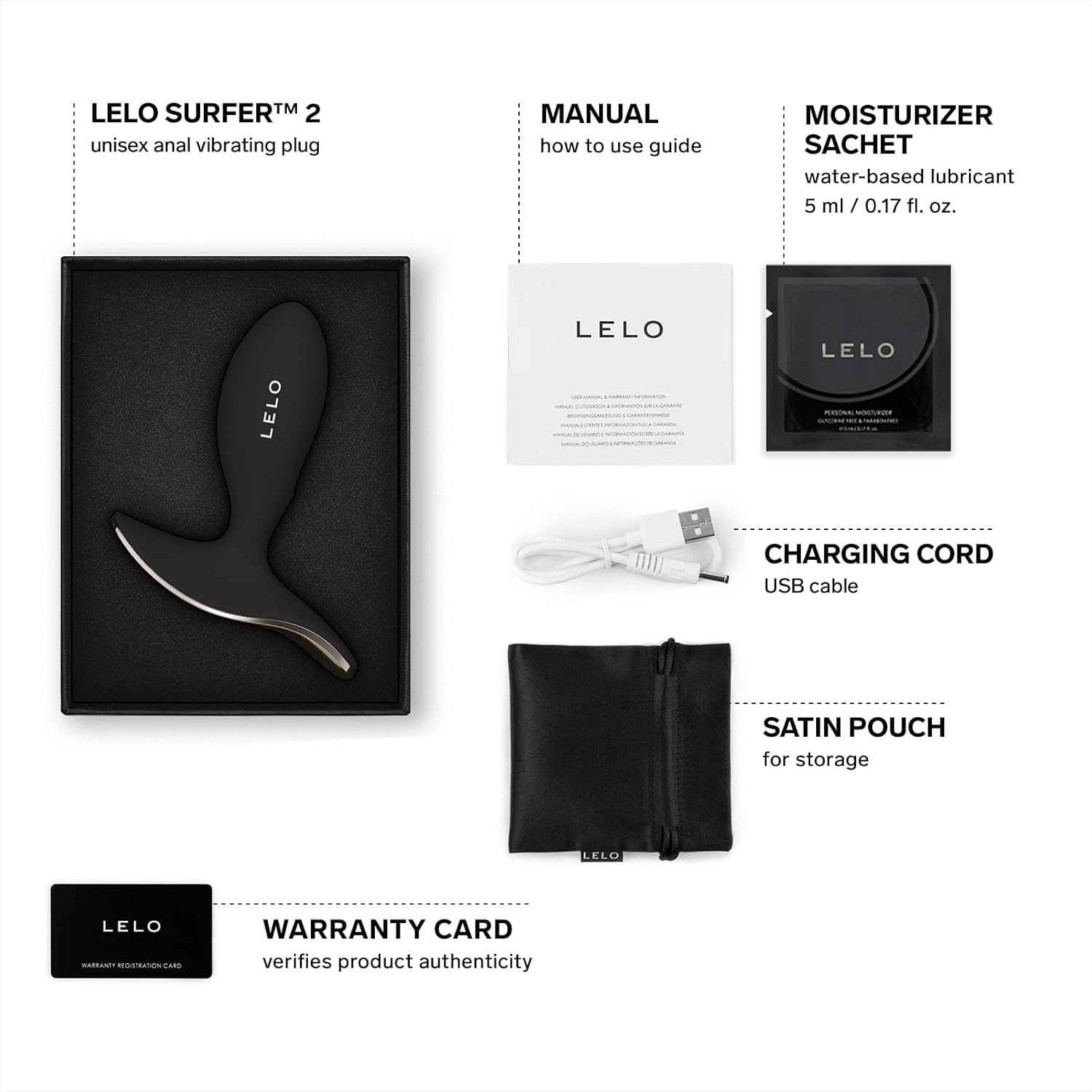LELO SURFER™ 2 App-Controlled Unisex Vibrating Anal Plug