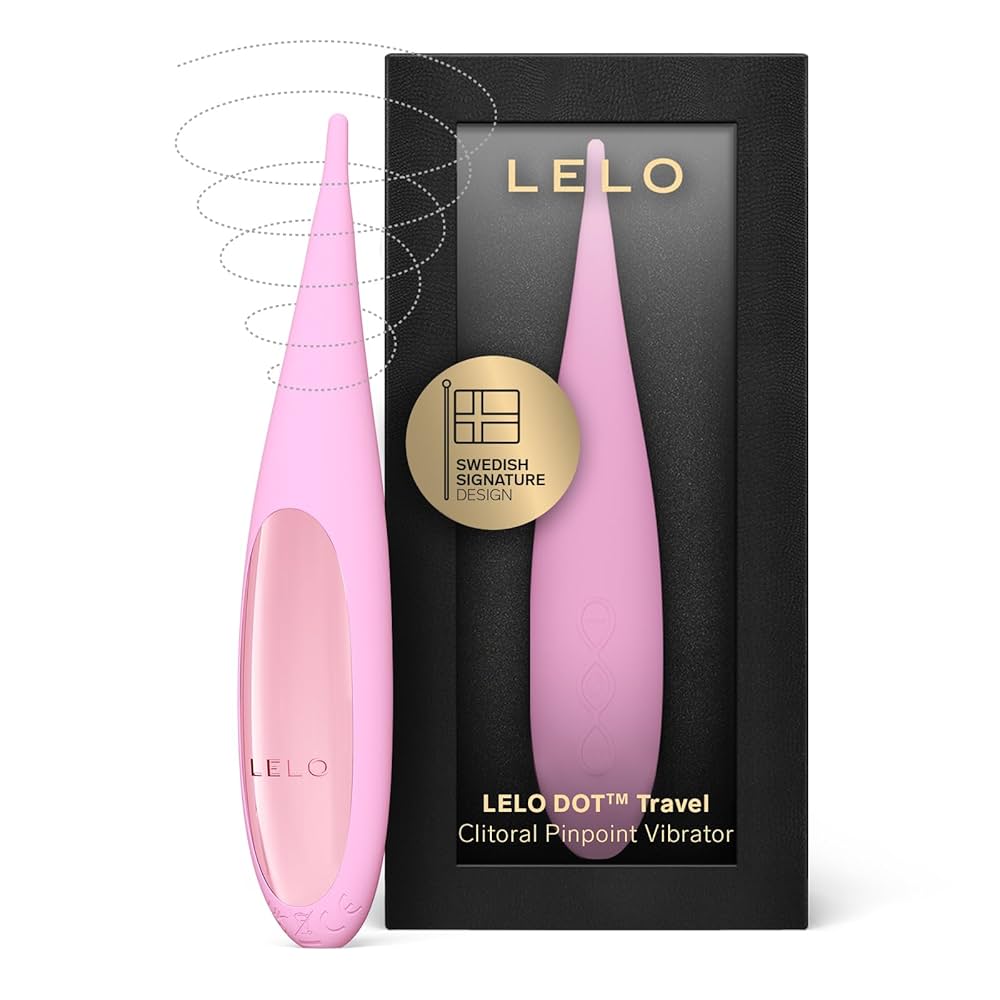Lelo - Dot Travel Rechargeable Clitoral Pinpoint Vibrator Purple and Pink