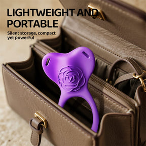 YEAIN Purple Rose Couple Resonance Vibrating Ring – App-Control Smart Intimacy Device YEAIN 紫玫瑰情侣共振振动环充电APP无线遥控震动器